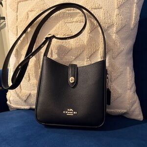 Coach Hadley Mini Black Leather Crossbody Bag